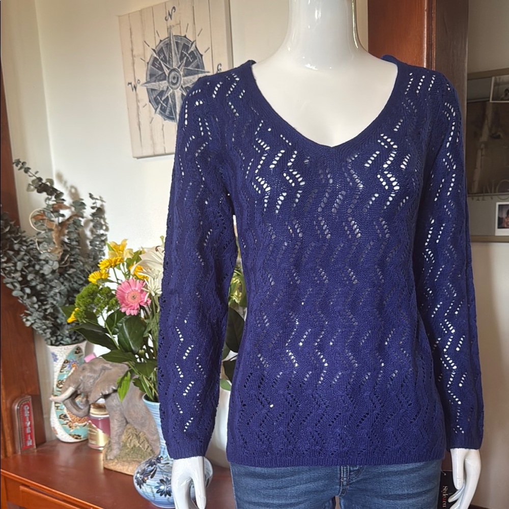 NWT Style&Co size small Women's Blue Knit Sweater
